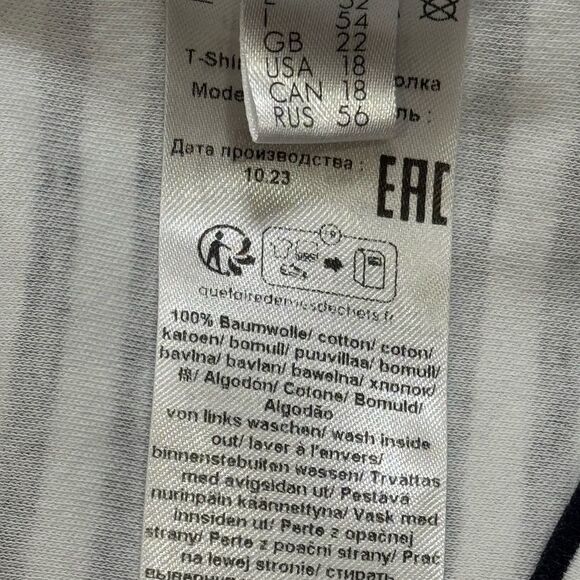 RABE STREET CAFE STRIPE POLO SHIRT.  MARINE. - Picture 8 of 11